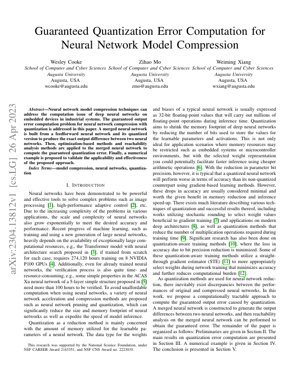 PDF Document Cover - Guaranteed Quantization Error Computation for Neural Network Model Compression
