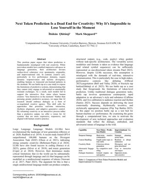 PDF Document Cover - Beyond Token Prediction: Rethinking AI Creativity Through Battle Rap and Interactive Dialogue